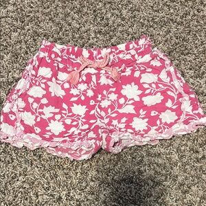 Boden Pink and White Floral Shorts